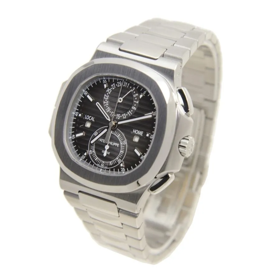 Patek Philippe Nautilus Travel Time Chronograph Stainless Steel Automatic Men's Watch 5990-1A-001