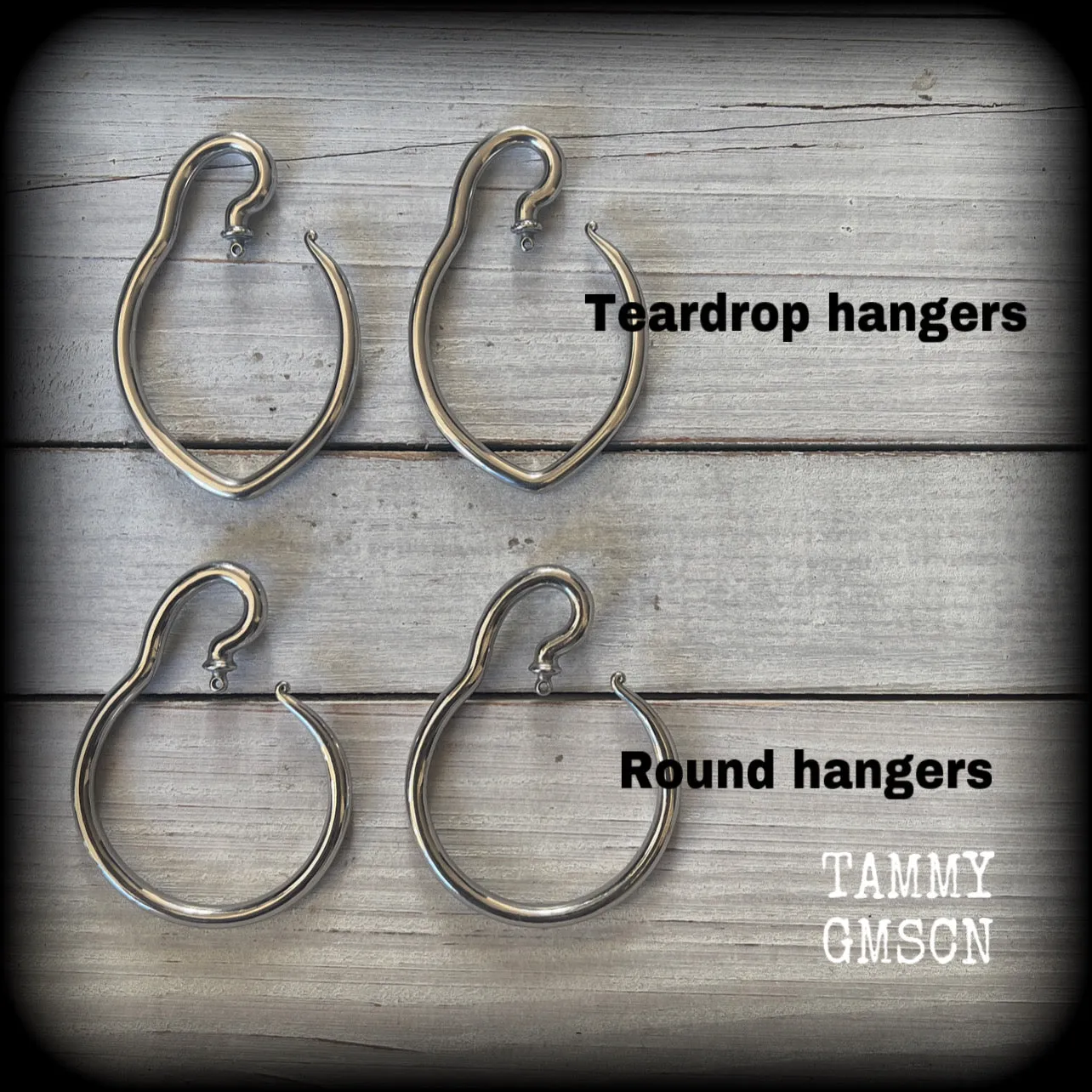 Pentagram ear hangers-Occult ear gauges