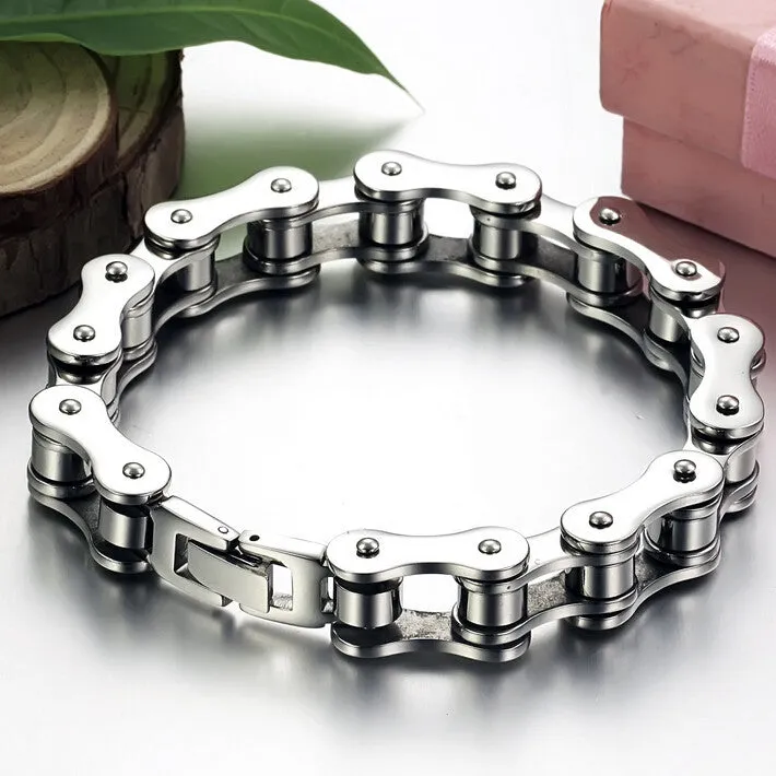 Punk Stainless Steel Bracelet Men Biker Bicycle Motorcycle Chain Men's Bracelets Mens Bracelets & Bangles Fashion Jewelry