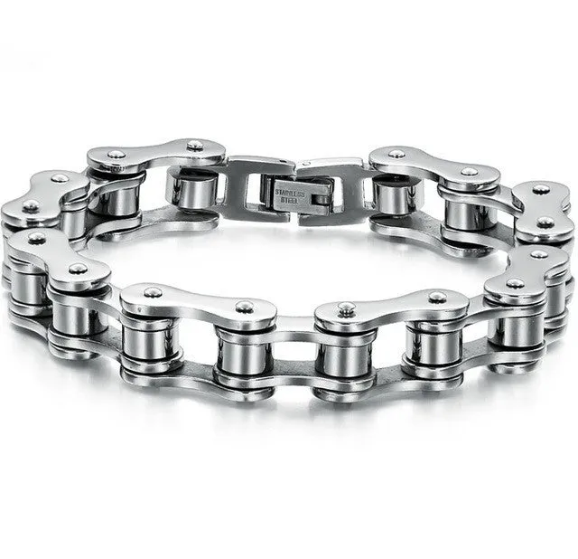 Punk Stainless Steel Bracelet Men Biker Bicycle Motorcycle Chain Men's Bracelets Mens Bracelets & Bangles Fashion Jewelry