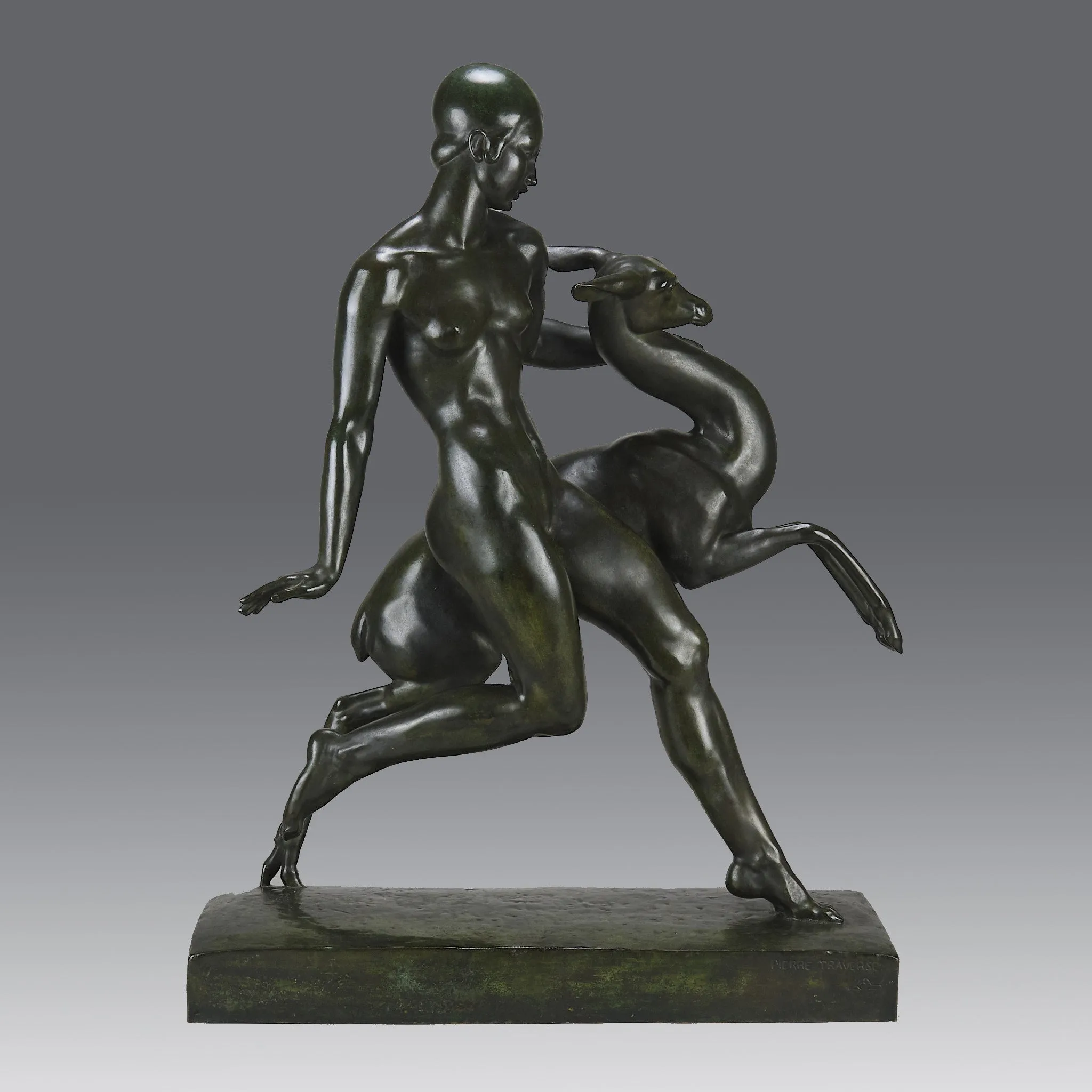 "Nymph And Deer" by Pierre Traverse