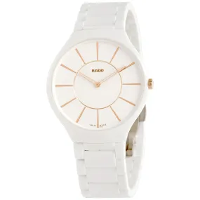 Rado True White Dial White Ceramic Ladies Watch R27957102