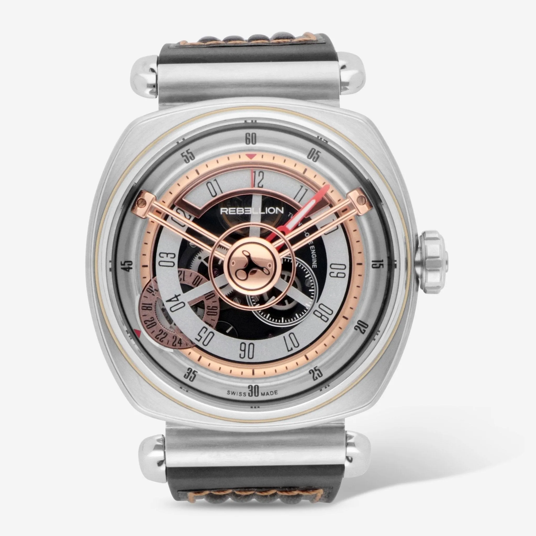 Rebellion Twenty-One Stainless Steel Automatic Men's Watch RB.21.GMT.ST.T04