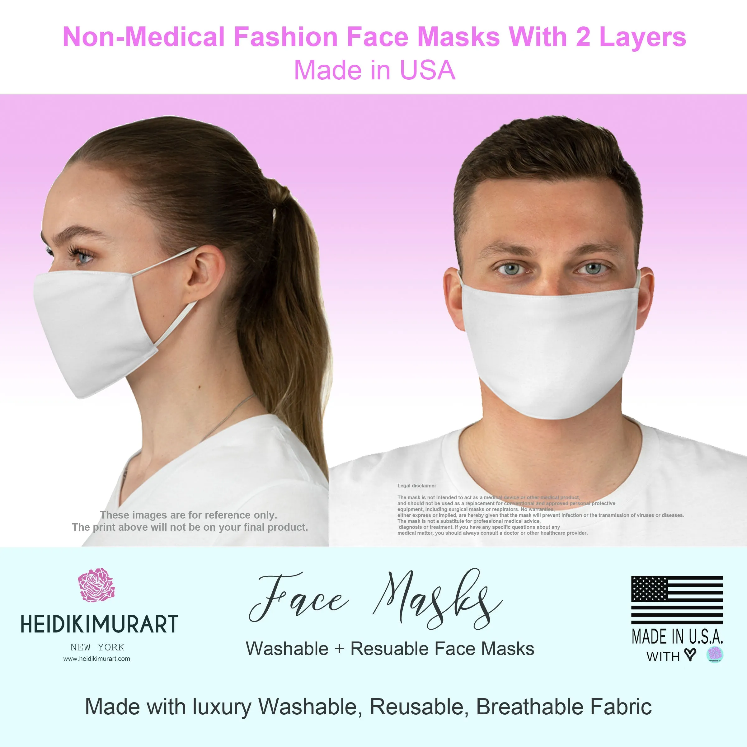 Red Rose Floral Face Mask, Adult Modern Flower Print Fabric Face Mask-Made in USA