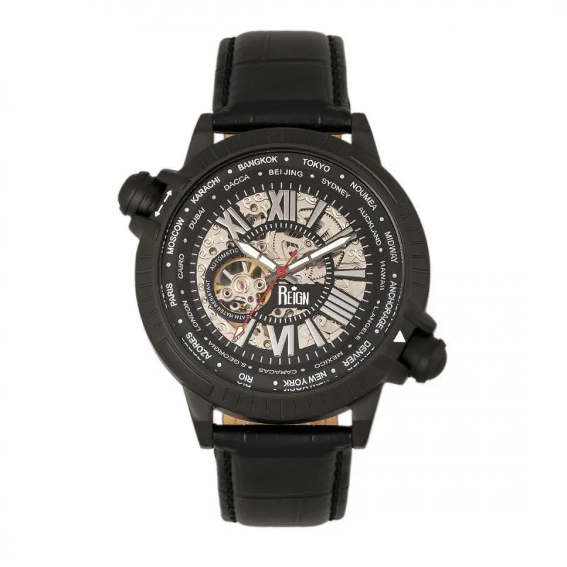 Reign Thanos Automatic Leather-Band Watch