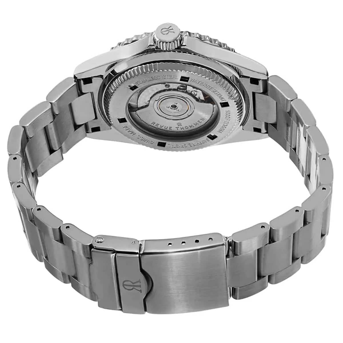 Revue Thommen Men's 17572.2137 'Diver' Black Dial Stainless Steel GMT Automatic Watch