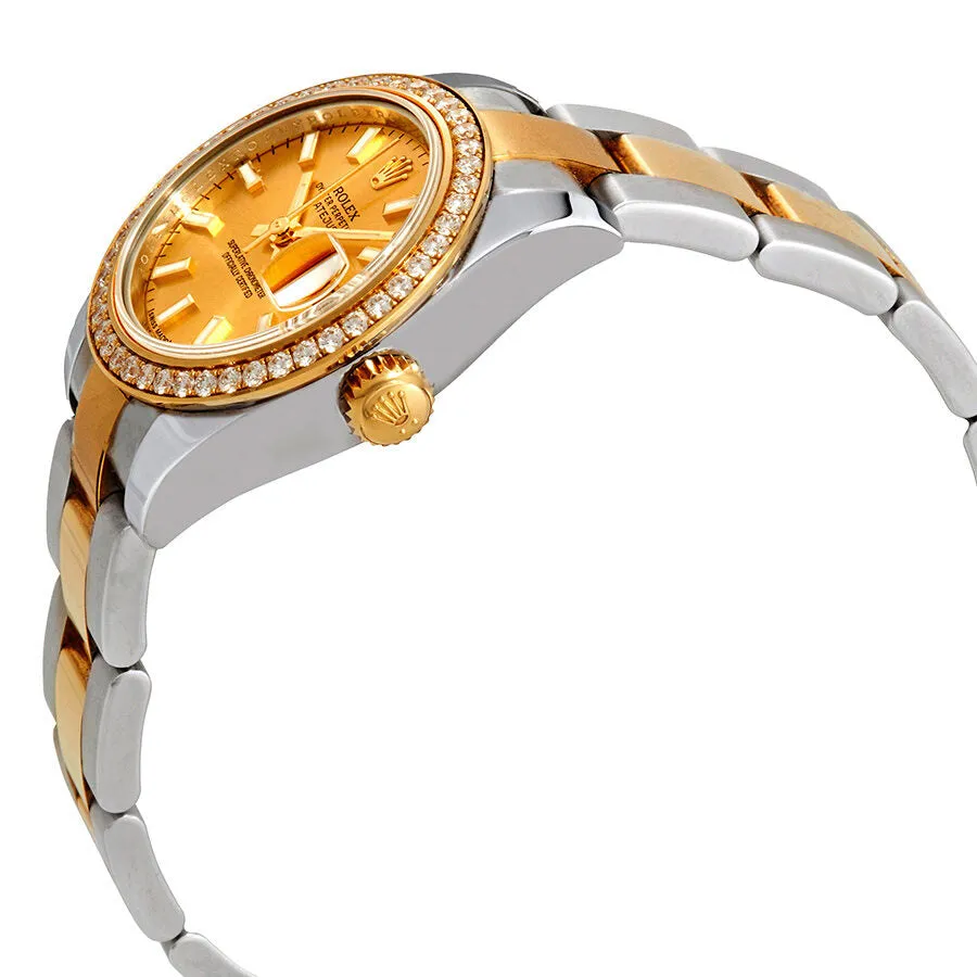 Rolex Datejust 26 Champagne Dial Automatic Diamond Ladies Steel and 18kt Yellow Gold Oyster Watch 179383CSO