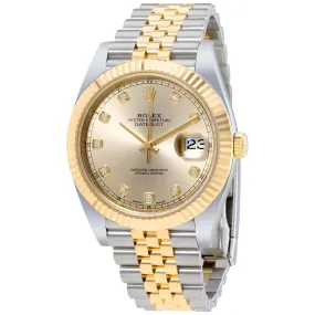 Rolex Datejust 41 Sundust Diamond Dial Steel and 18K Yellow Gold Men's Watch 126333SNDJ