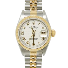 Rolex Datejust 69173 Ivory Pyramid Roman