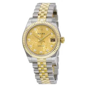 Rolex Datejust Lady 31 Automatic Champagne Dial Stainless Steel and 18kt Yellow Gold Jubilee Bracelet Ladies Watch 178273CJDJ 178273/63163 J