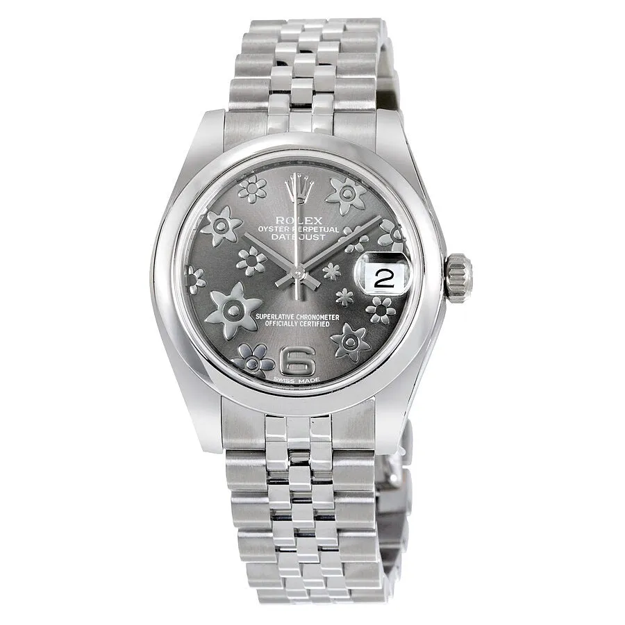 Rolex Datejust Lady 31 Floral Rhodium Dial Stainless Steel Jubilee Bracelet Automatic Watch 178240RFJ