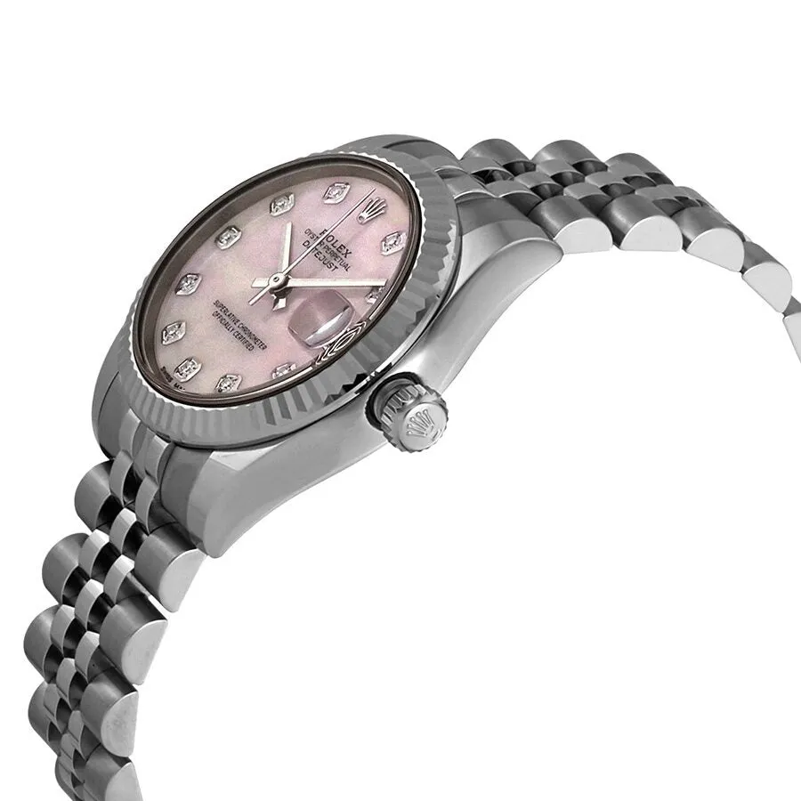 Rolex Datejust Lady 31 Pink Mother-of-pearl with Diamonds Dial Stainless Steel Jubilee Bracelet Automatic Watch 178274PMDJ