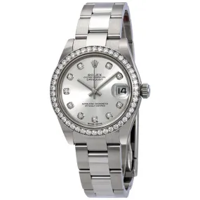 Rolex Datejust Lady 31 Silver Dial Stainless Steel Oyster Bracelet Automatic Watch 178384SDO
