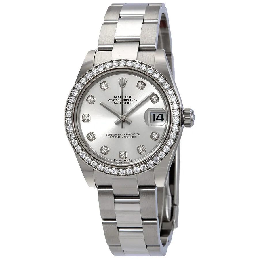 Rolex Datejust Lady 31 Silver Dial Stainless Steel Oyster Bracelet Automatic Watch 178384SDO