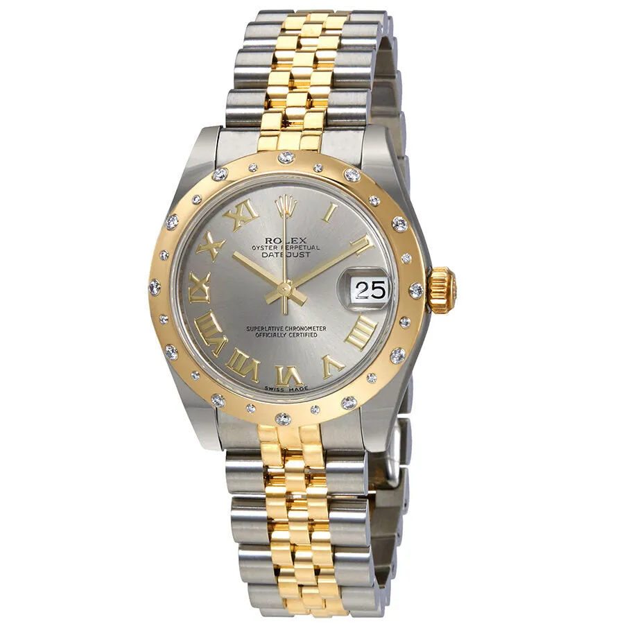 Rolex Datejust Rhodium Dial Diamond Ladies Automatic Watch 178343RRJ