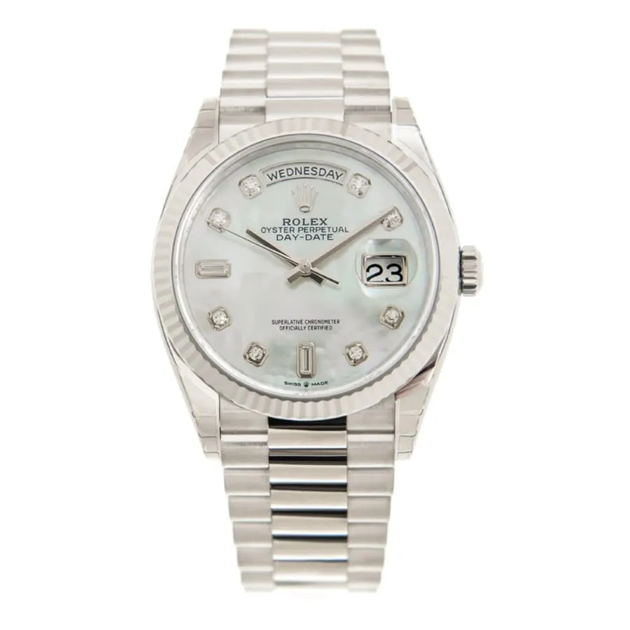 Rolex Day-Date 36 Automatic Mother of Pearl Diamond Dial President Watch 128239MDP