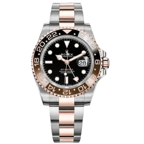 Rolex GMT Master II Root Beer 40mm 126711CHNR-0002 Black Dial, Worn