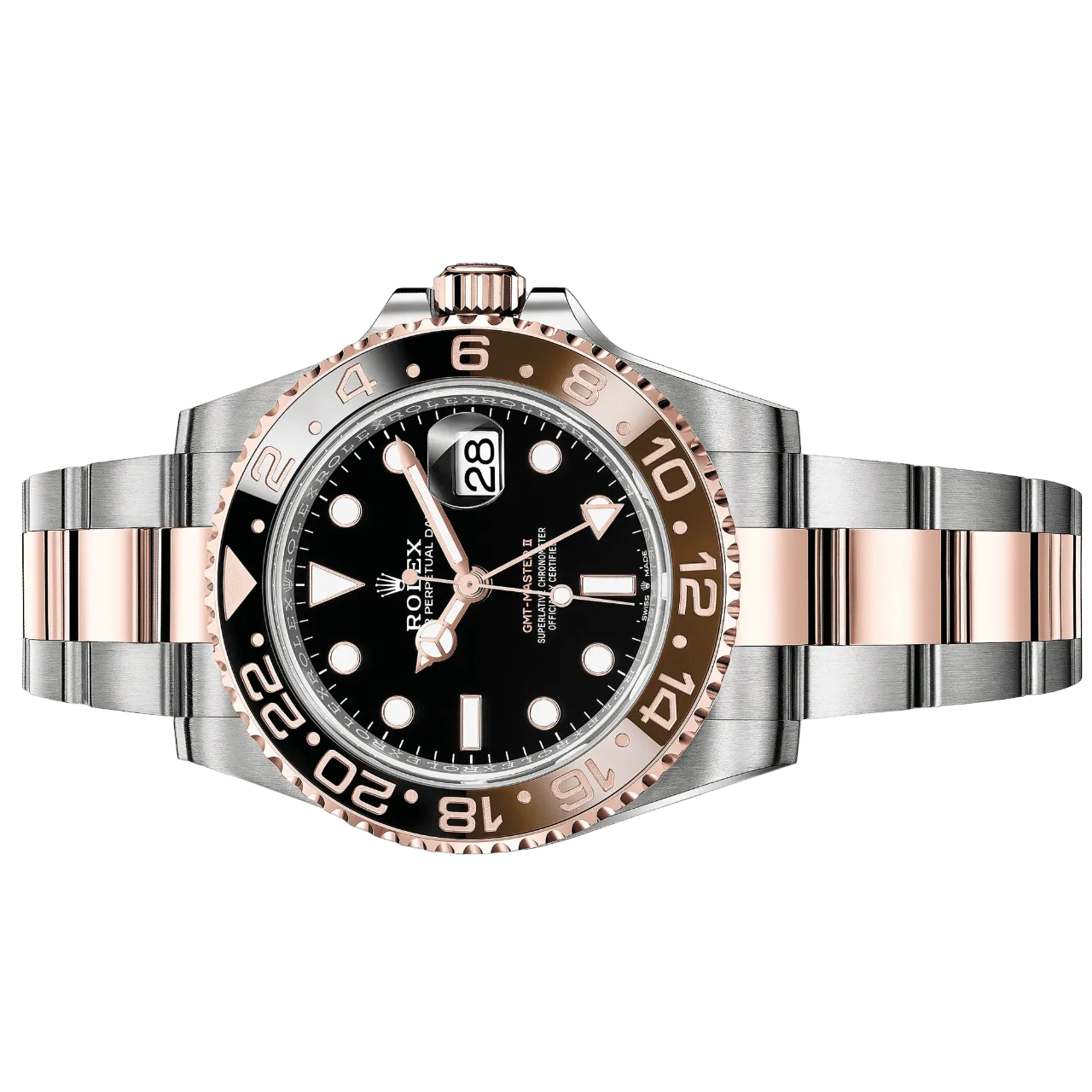 Rolex GMT Master II Root Beer 40mm 126711CHNR-0002 Black Dial, Worn