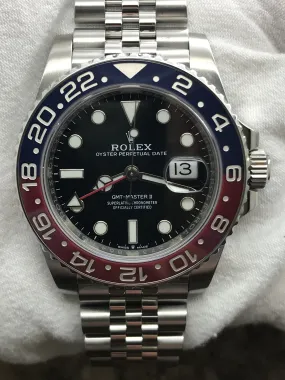 Rolex GMT Pepsi 126710 Jubilee 126710BLRO Black Dial Automatic Men's Watch