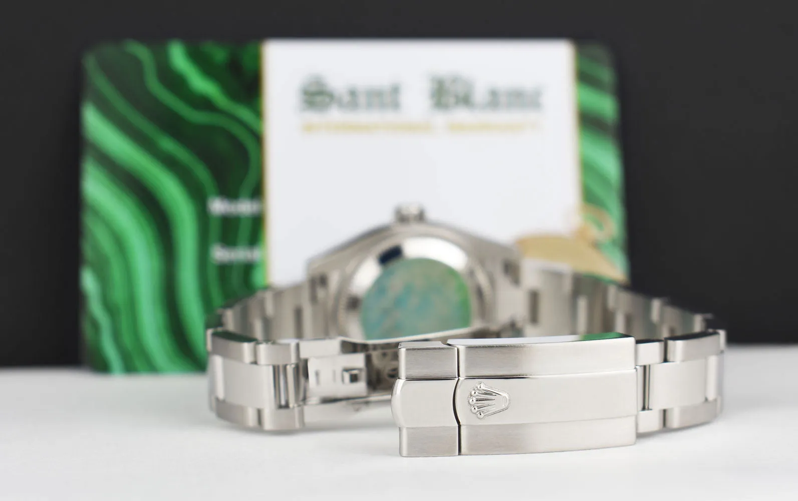 ROLEX Ladies Stainless Steel Datejust Mother of Pearl Diamond Oyster Band Model 179160