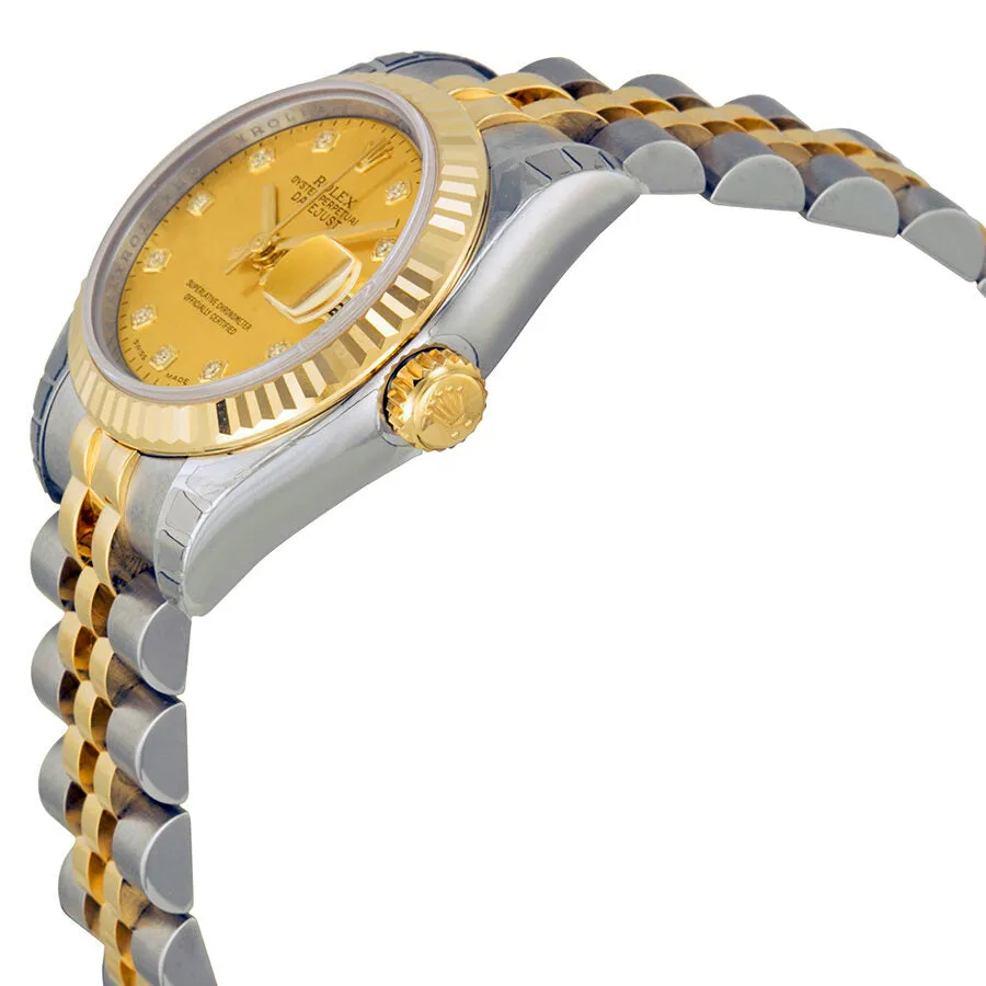 Rolex Lady Datejust 26 Champagne Goldust Mother of Pearl Dial Stainless Steel and 18K Yellow Gold Jubilee Bracelet Automatic Watch 179173CGDMDJ