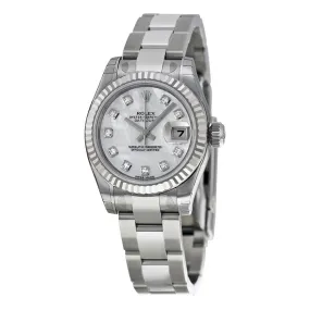 Rolex Lady Datejust 26 Mother of Pearl Dial Stainless Steel Oyster Bracelet Automatic Watch 179174MDO 179174 mdo