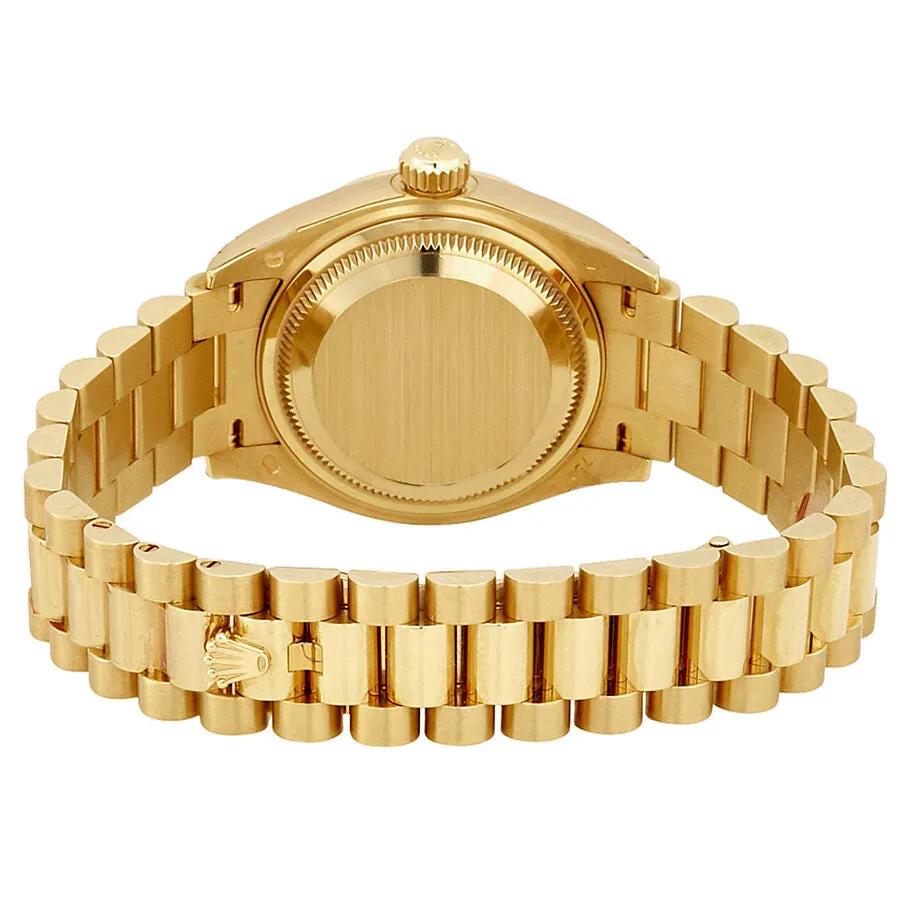 Rolex Lady Datejust Silver Diamond Dial 18 Carat Yellow Gold President Watch 279138SRDP