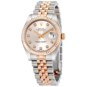 Rolex Lady Datejust Silver Diamond Dial Steel and 18K Everose Gold Jubilee Watch 178271SDJ