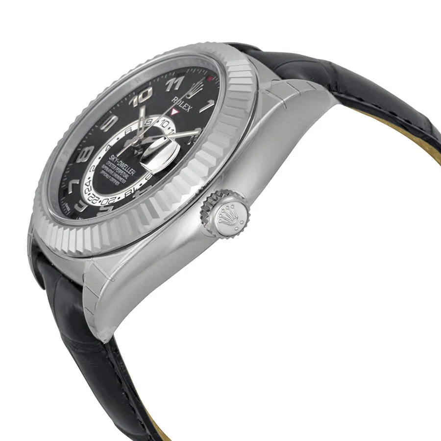 Rolex Sky-Dweller Automatic Black Dial 18kt White Gold Men's Watch BKAL 326139