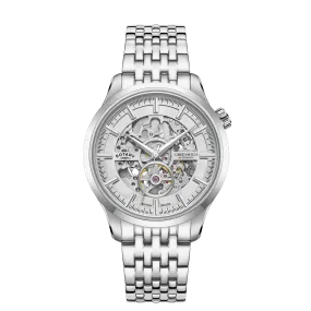 Rotary 42mm Stainless Steel Greenwich Skeleton Automatic Watch