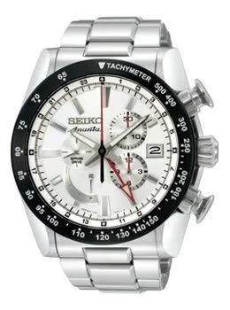 Seiko Anata Automatic Chronograph Silver Dial Stainless Steel Men's Watch SPS007