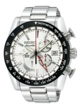 Seiko Anata Automatic Chronograph Silver Dial Stainless Steel Men's Watch SPS007