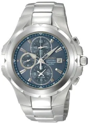 Seiko SNAD51 Men's Coutura Light Blue Dial Chronographs Stainless Steel Watch