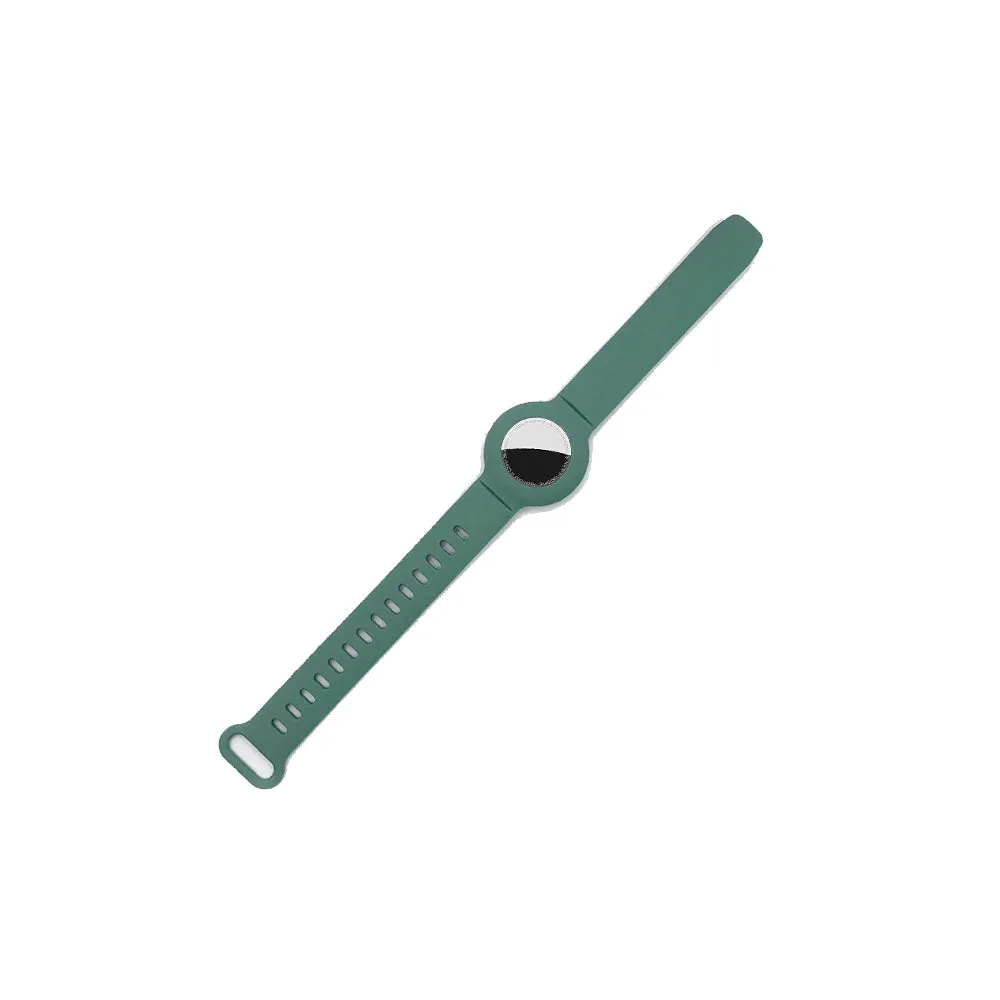 Silicone Airtag Wristband Green