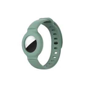 Silicone Airtag Wristband Green