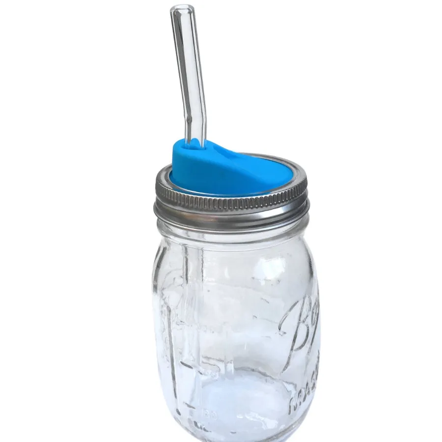 Silicone Mason Jar Lids with Stainless Steel Bands