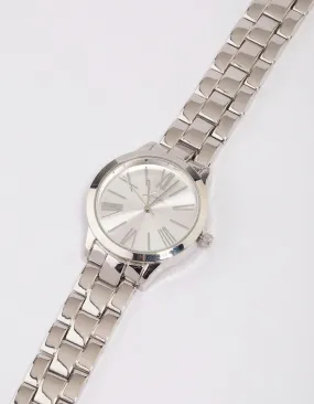 Silver Large Roman Numeral Watch