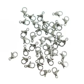 Stainless Steel Lobster Clasps 9mm x 6mm - 10 Clasps - FF274