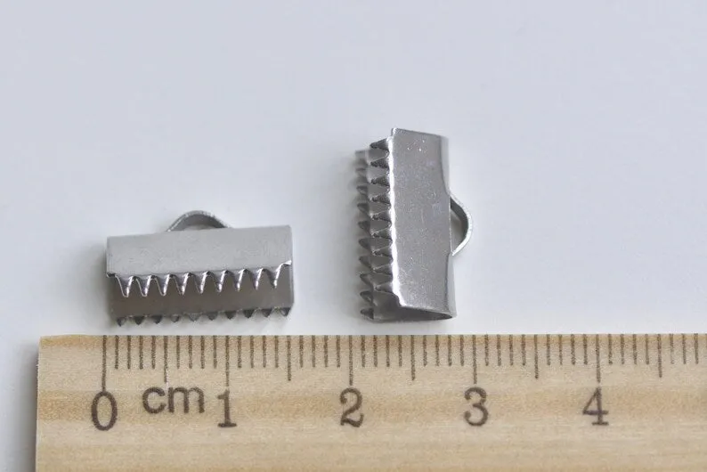 Stainless Steel Ribbon Ends Clamps Fasteners Clasps