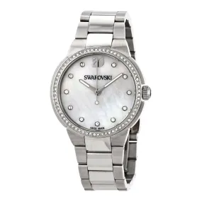 Swarovski mother-of-pearl mini city watch
