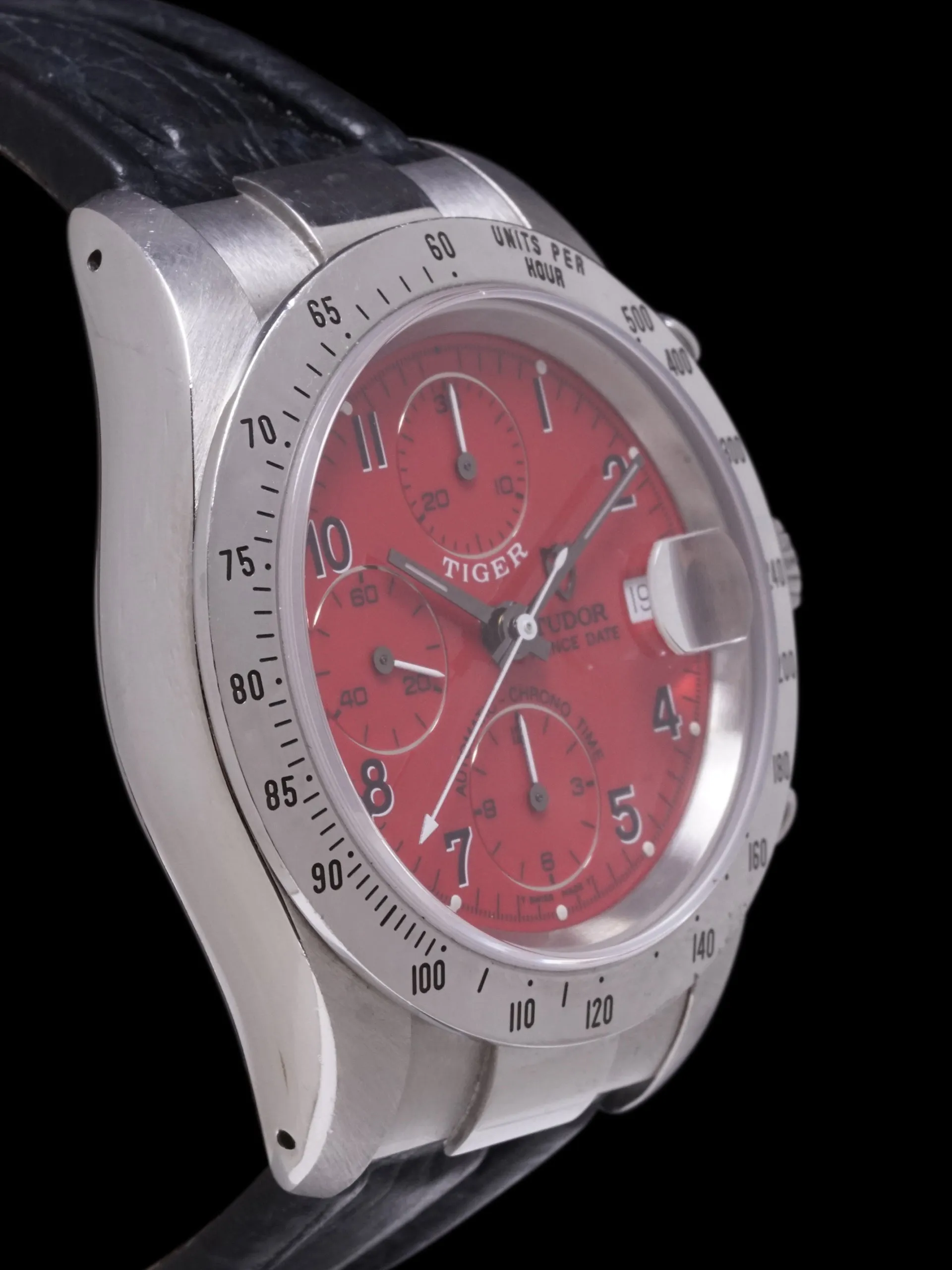 *Unpolished* 1999 Tudor Tiger Chronograph (Ref. 79280) "Red Dial" W/ Box & Papers