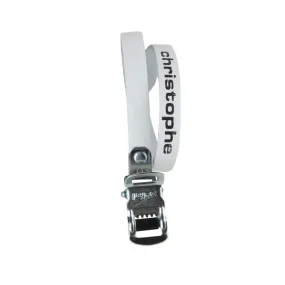 Zefal Christophe Leather Toe Straps-White